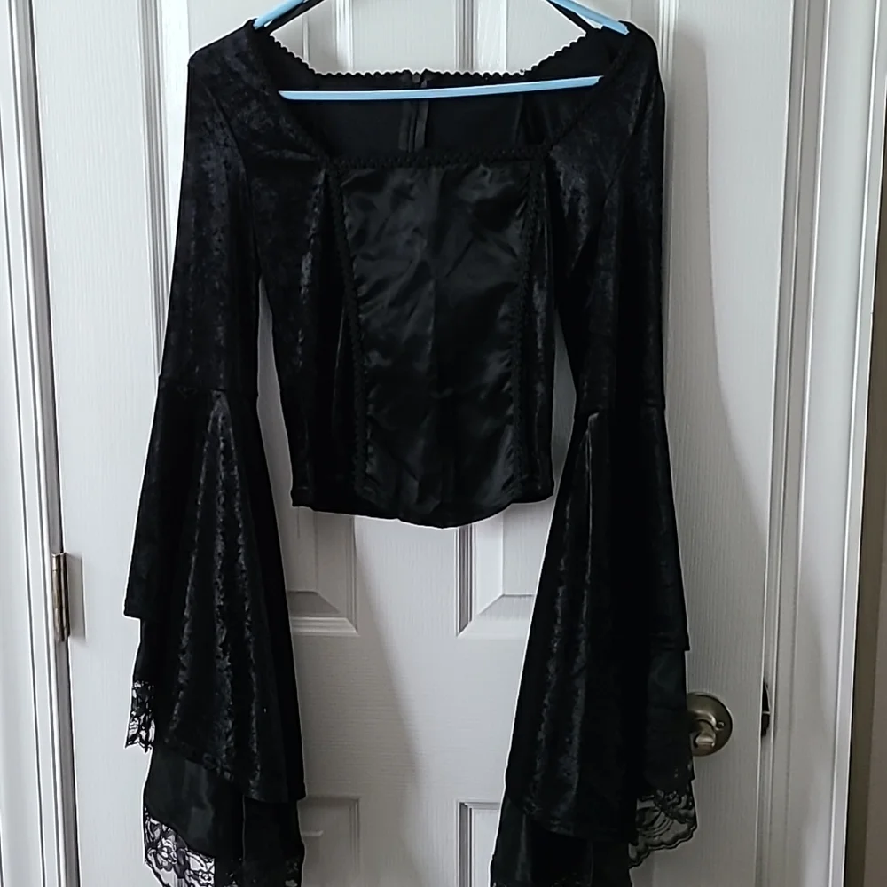 Lip Service | Tops | Lip Service Vintage Black Velvet Bell Sleeve